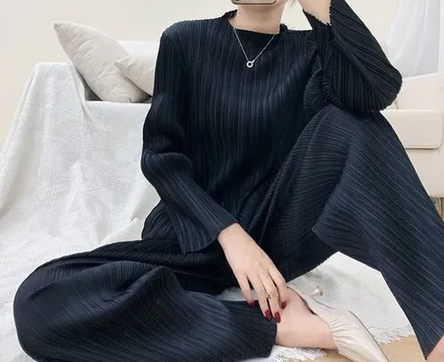 가성비 최고의 케이수 플리츠 쉬폰 시스루 셋업 2pcs 별점 5점 제품
